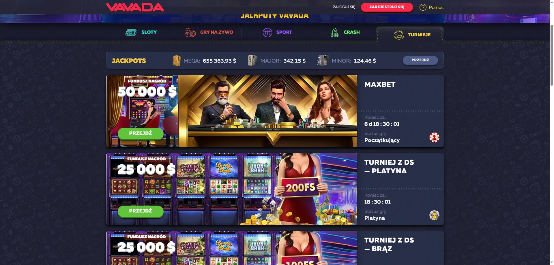 Vavada Casino bonus powitalny 125% i darmowe spiny 2026